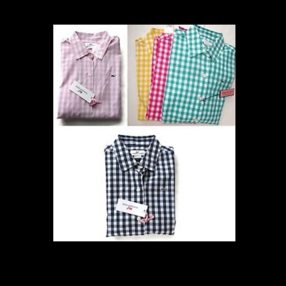 Women’s Vineyard Vines Gingham Button Up - Picture 2 of 2